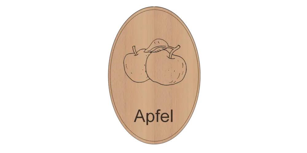Schnapsbox Schild - Apfel