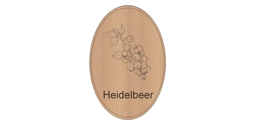 Schnapsbox Schild - Heidelbeer
